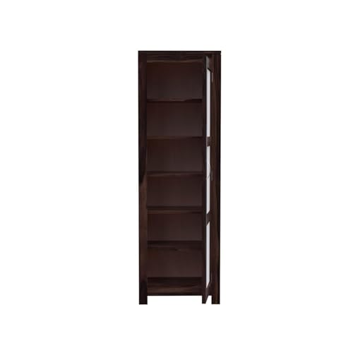 Modern Sheesham Wood Corner Bookshelf with 5 Shelves