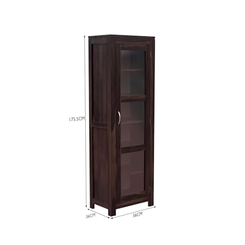 Modern Sheesham Wood Corner Bookshelf with 5 Shelves