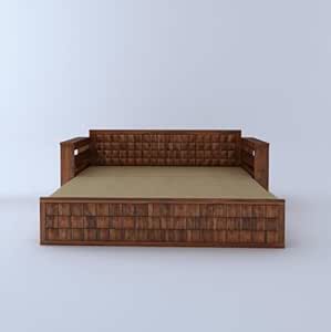 Diamond 3-Seater Sheesham Sofa Cum Bed for bedroom