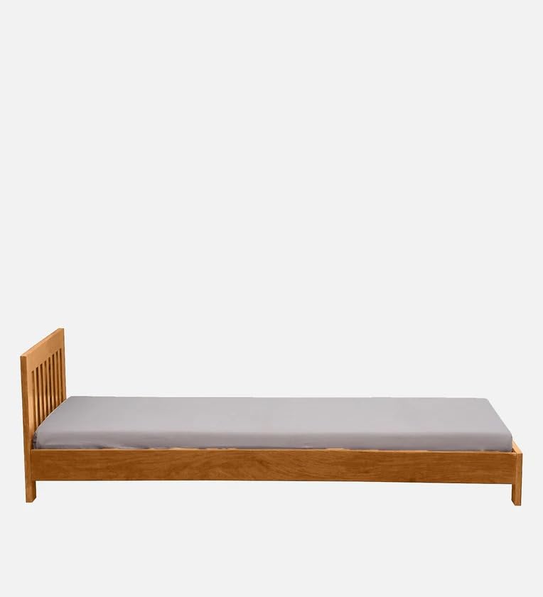 Solid Sheesham Wood Single Bed | Honey Finish