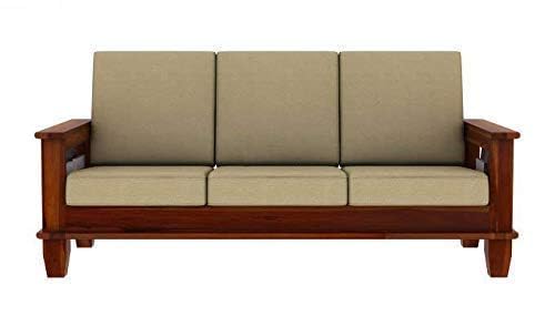 Solid Sheesham 3-Seater Sofa Set for Livingroom - Honey Finish