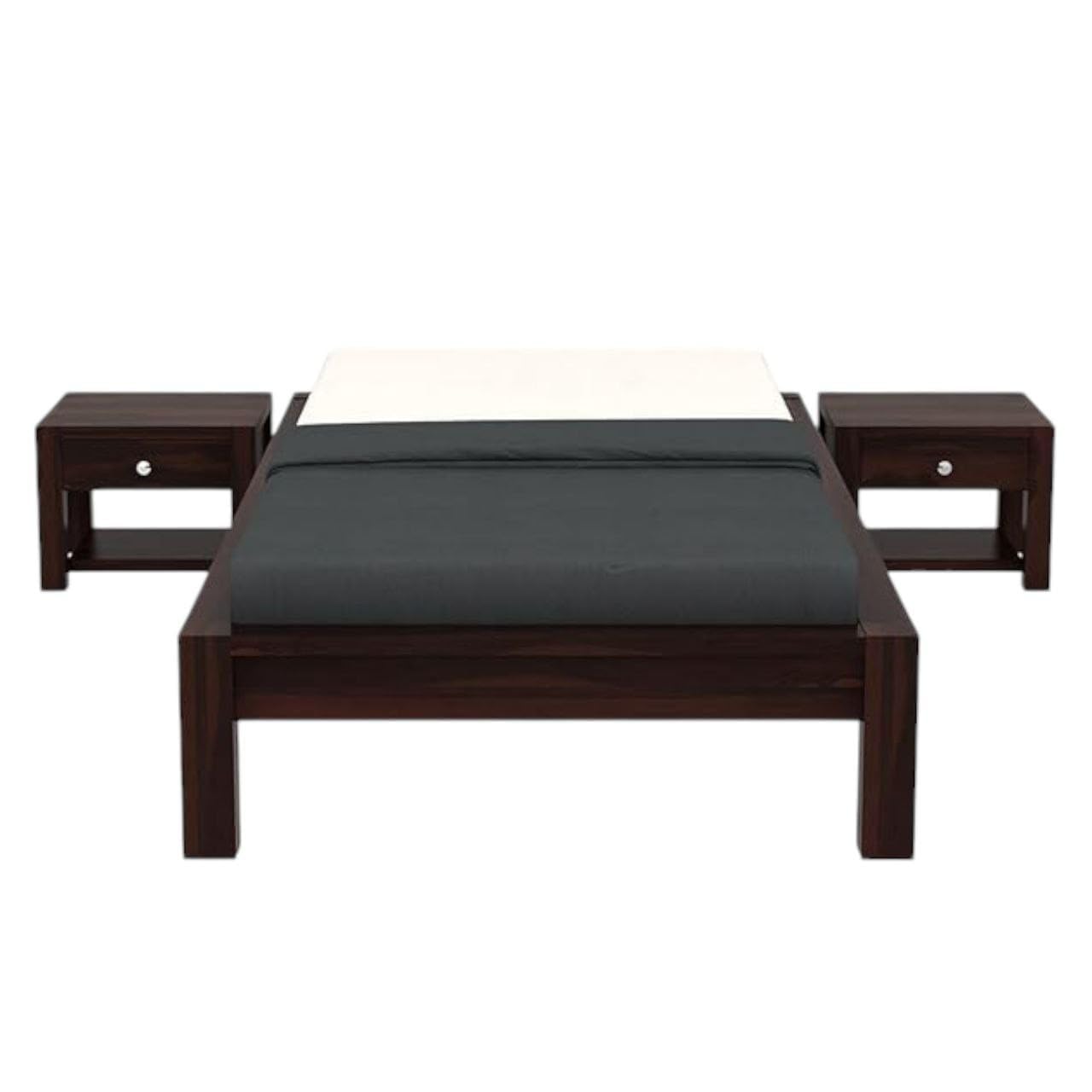 Solid Sheesham Wood Single Size Bed For Bedroom