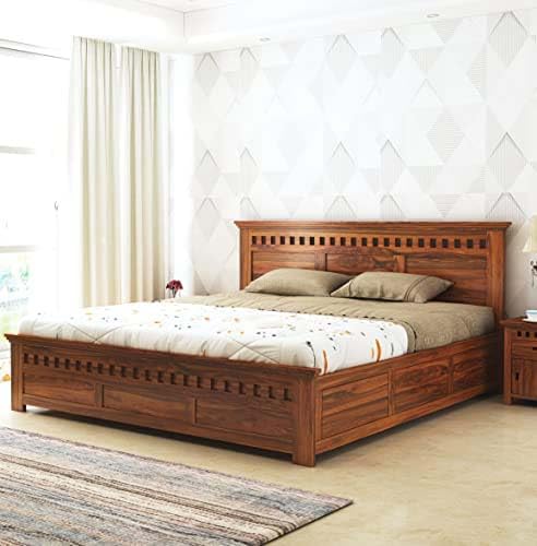 Solid Sheesham Wood King Size  Bed For Bedroom