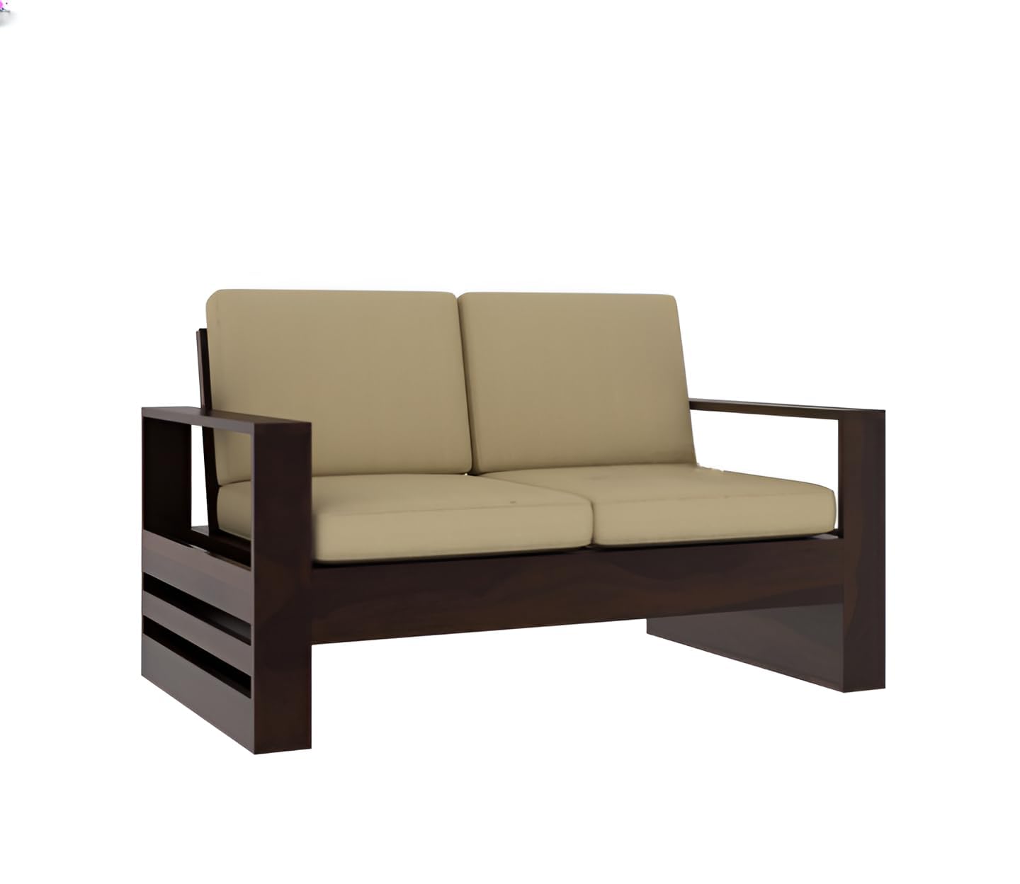 Luxurious 2-Seater Sheesham Wood Sofa for Livingroom