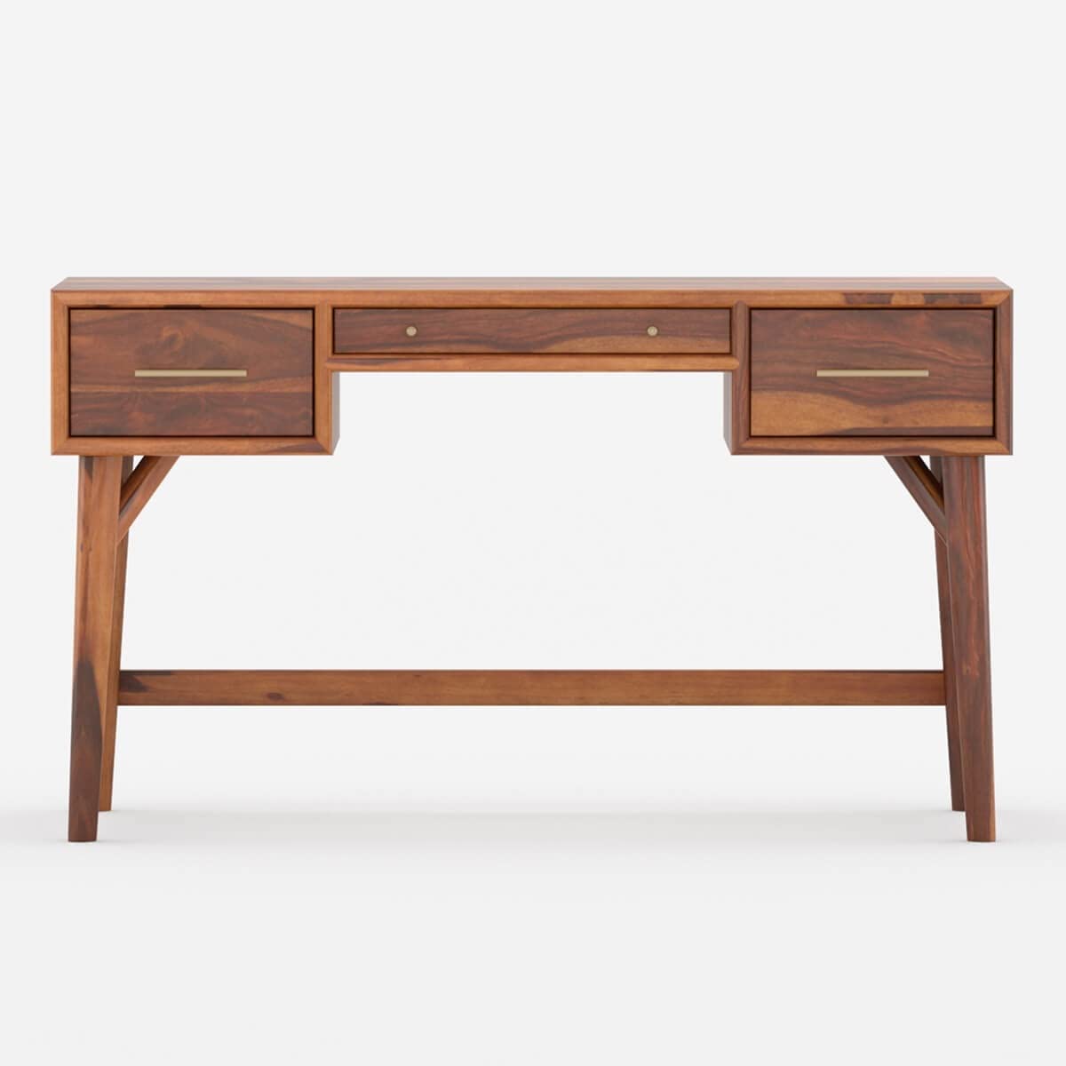 Sheesham Wood Study Table with 3 Drawers | Natural Finish