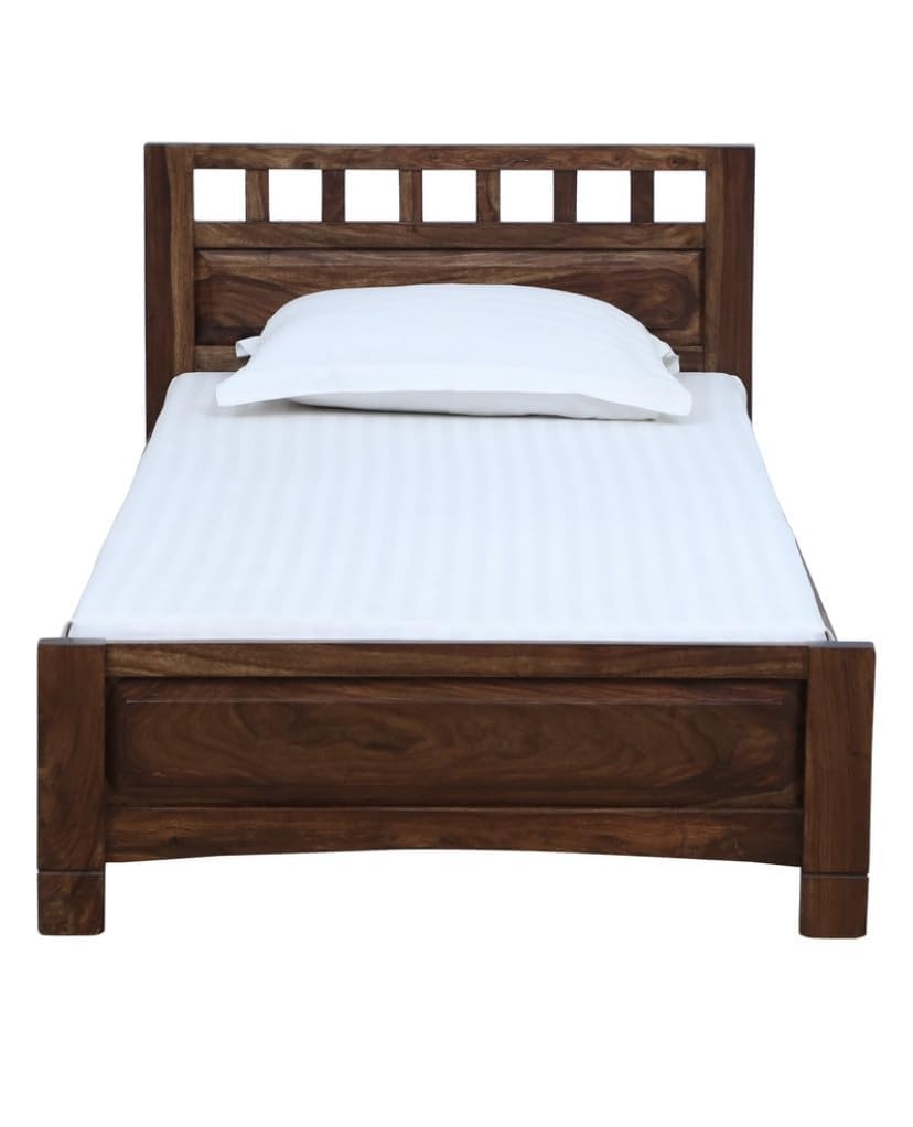 Solid Sheesham Wood Single Size Bed For Bedroom