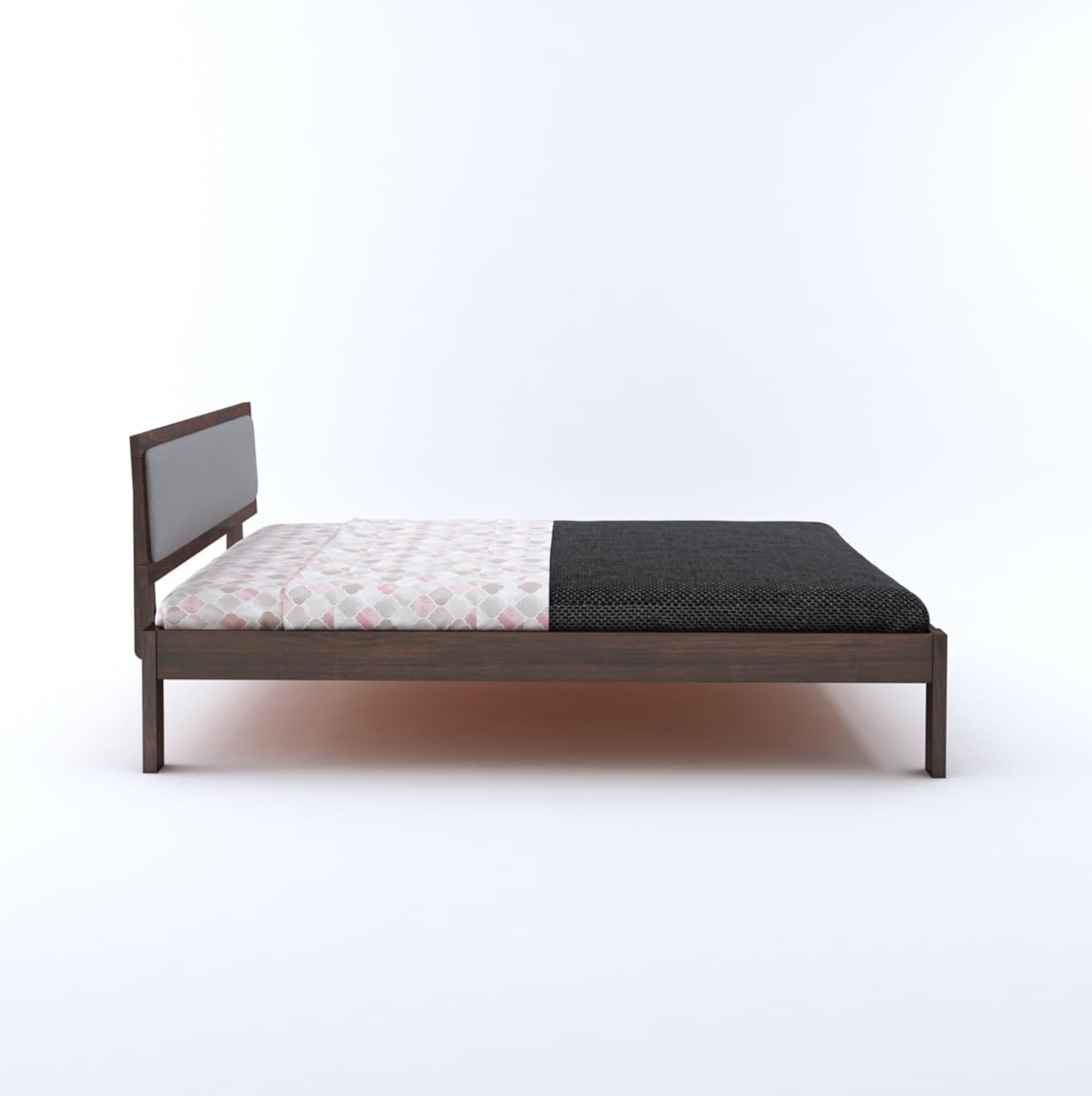 Solid Sheesham Wood Queen Bed  For Bedroom