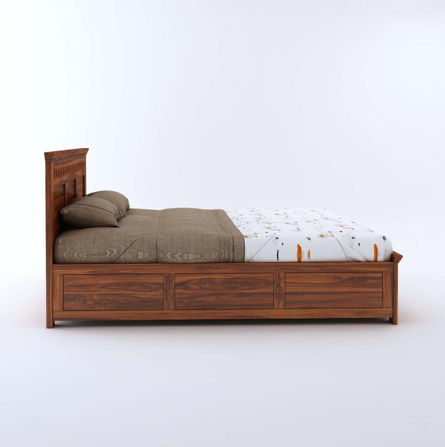 Solid Sheesham Wood King Size  Bed For Bedroom