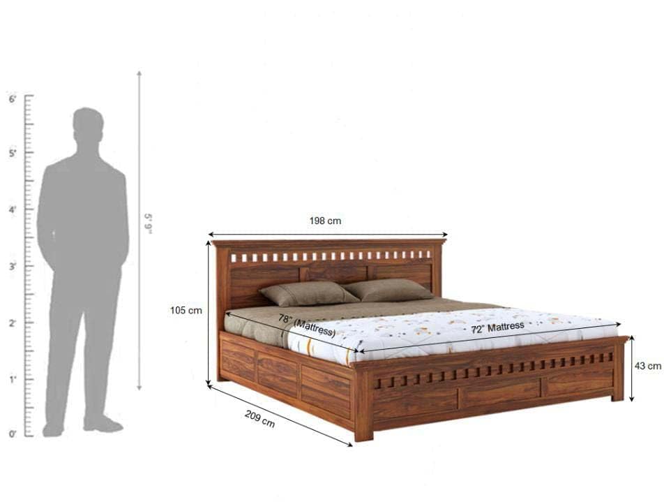 Solid Sheesham Wood King Size  Bed For Bedroom
