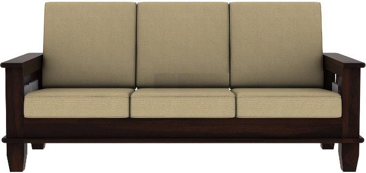 Solid Sheesham Wood 5-Seater Sofa Set (3+1+1)