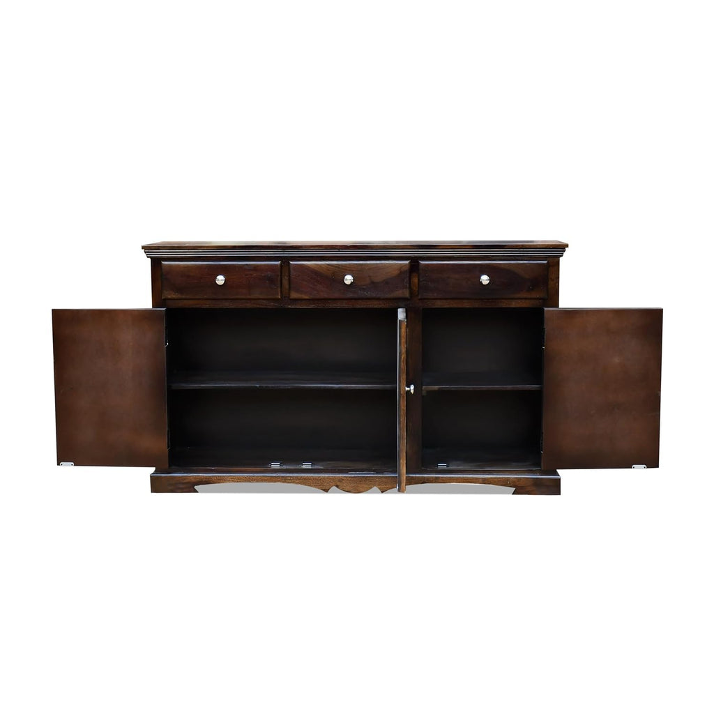 Blue Pottery Tile Design Sheesham Sideboard