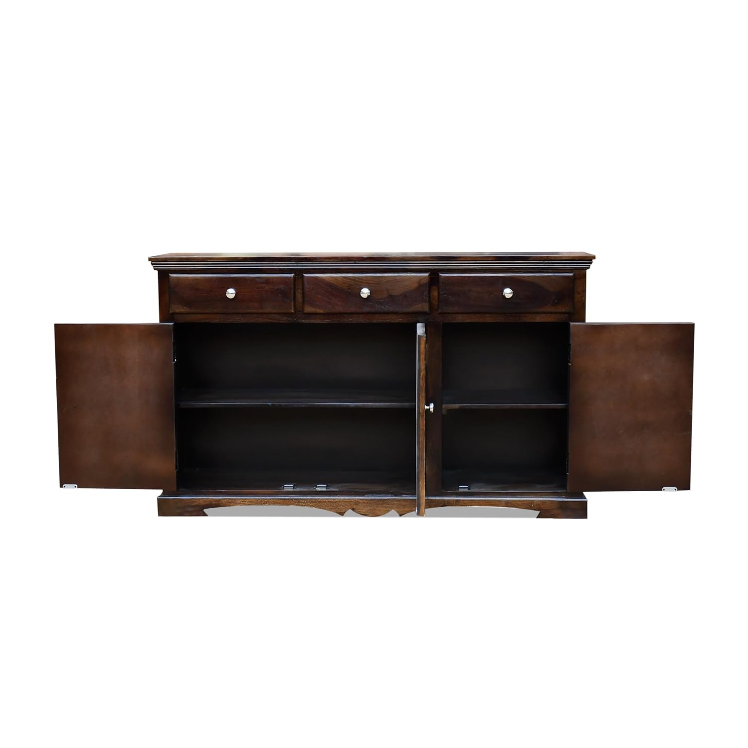 Blue Pottery Tile Design Sheesham Sideboard