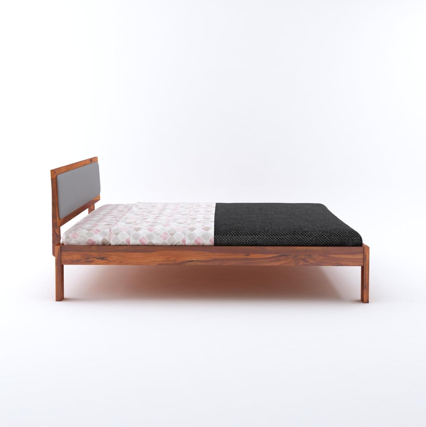 Solid Sheesham Wood Queen Bed  For Bedroom