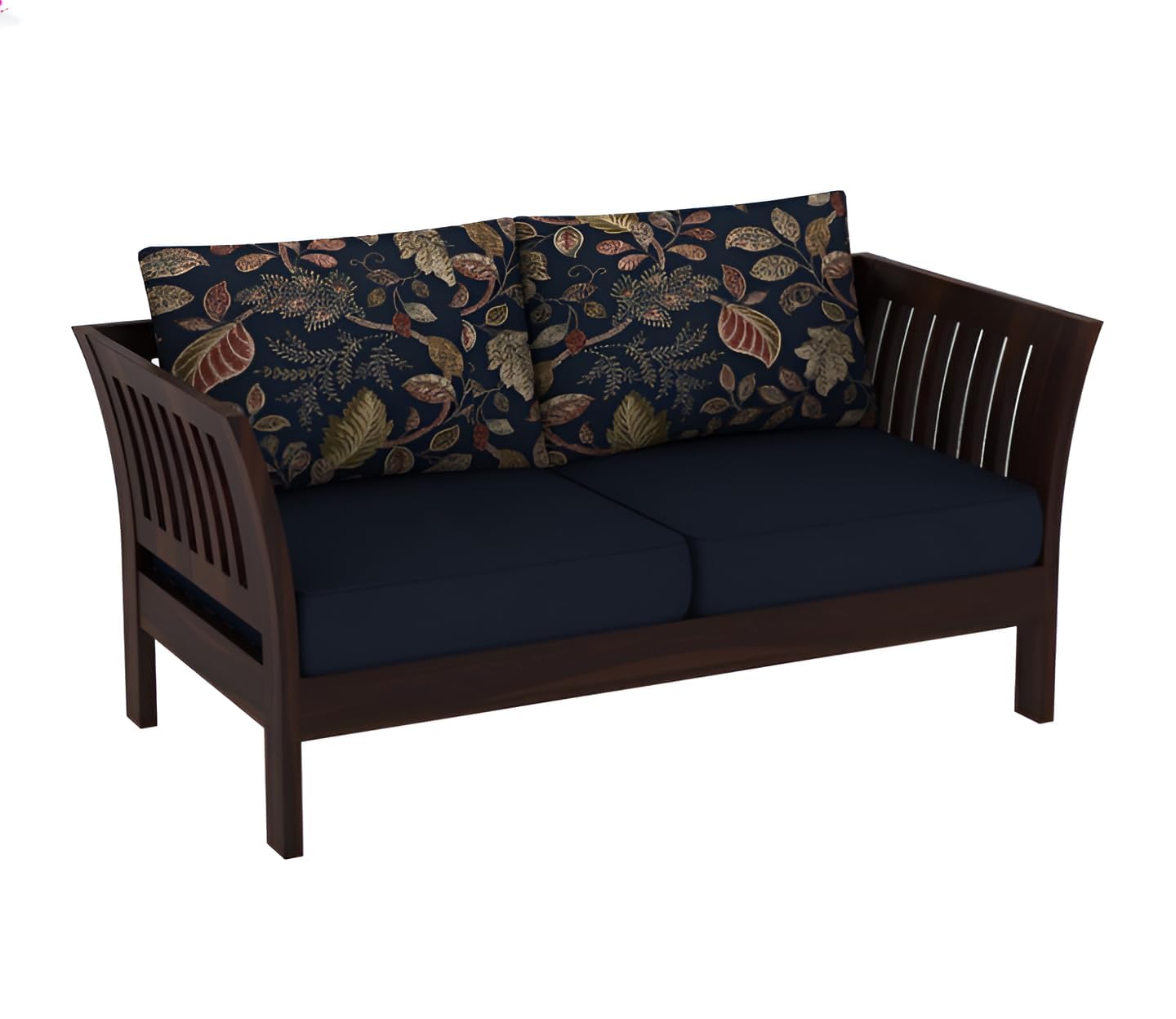 Solid Sheesham Wood 2-Seater Sofa for Living Room
