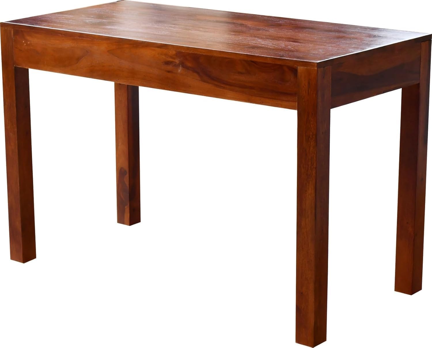 Walnut Finish Sheesham Wood Study Table with Drawers