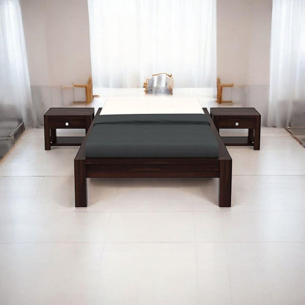 Solid Sheesham Wood Single Size Bed For Bedroom