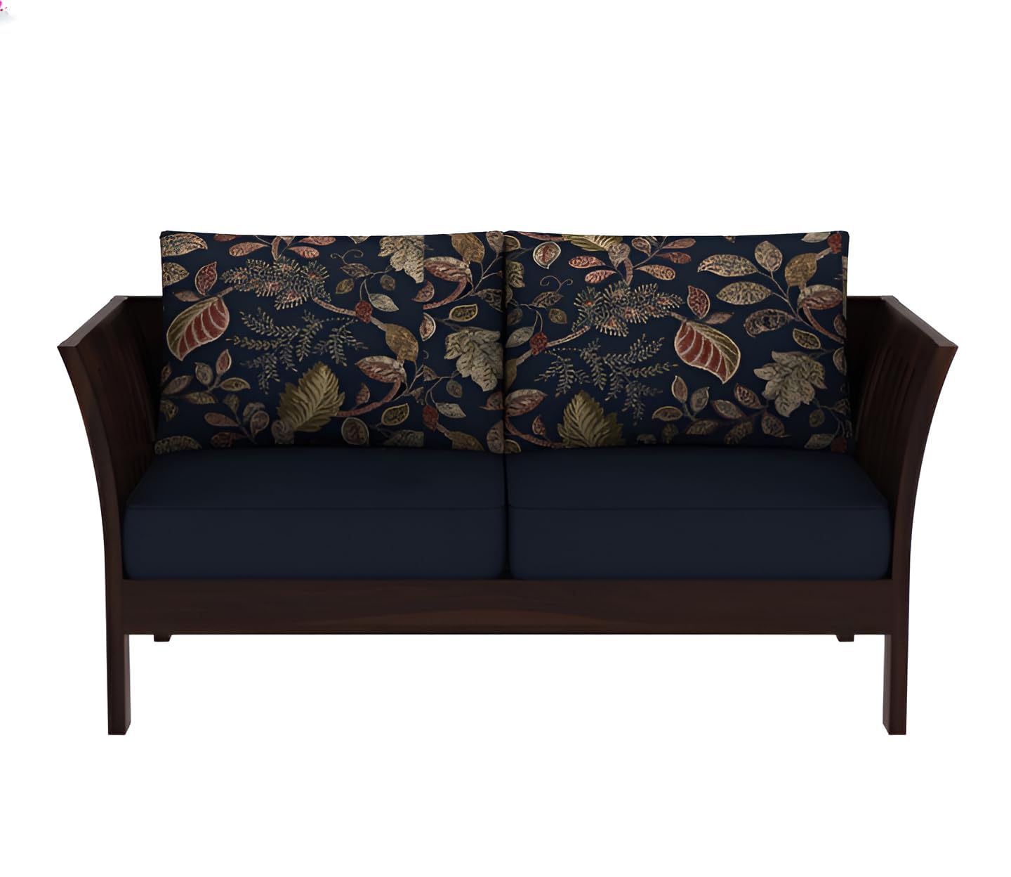 Solid Sheesham Wood 2-Seater Sofa for Living Room
