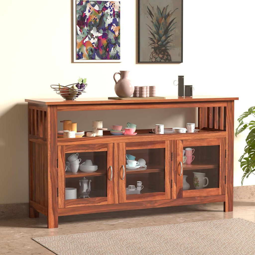 Wooden Kitchen Cabinet & Crockery Unit For Kitchen