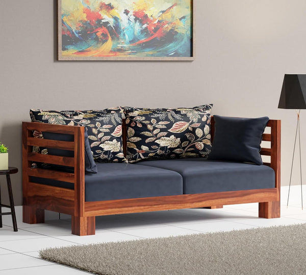 Luxurious 2-Seater Sheesham Sofa - Honey Finish