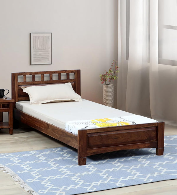 Solid Sheesham Wood Single Size Bed For Bedroom