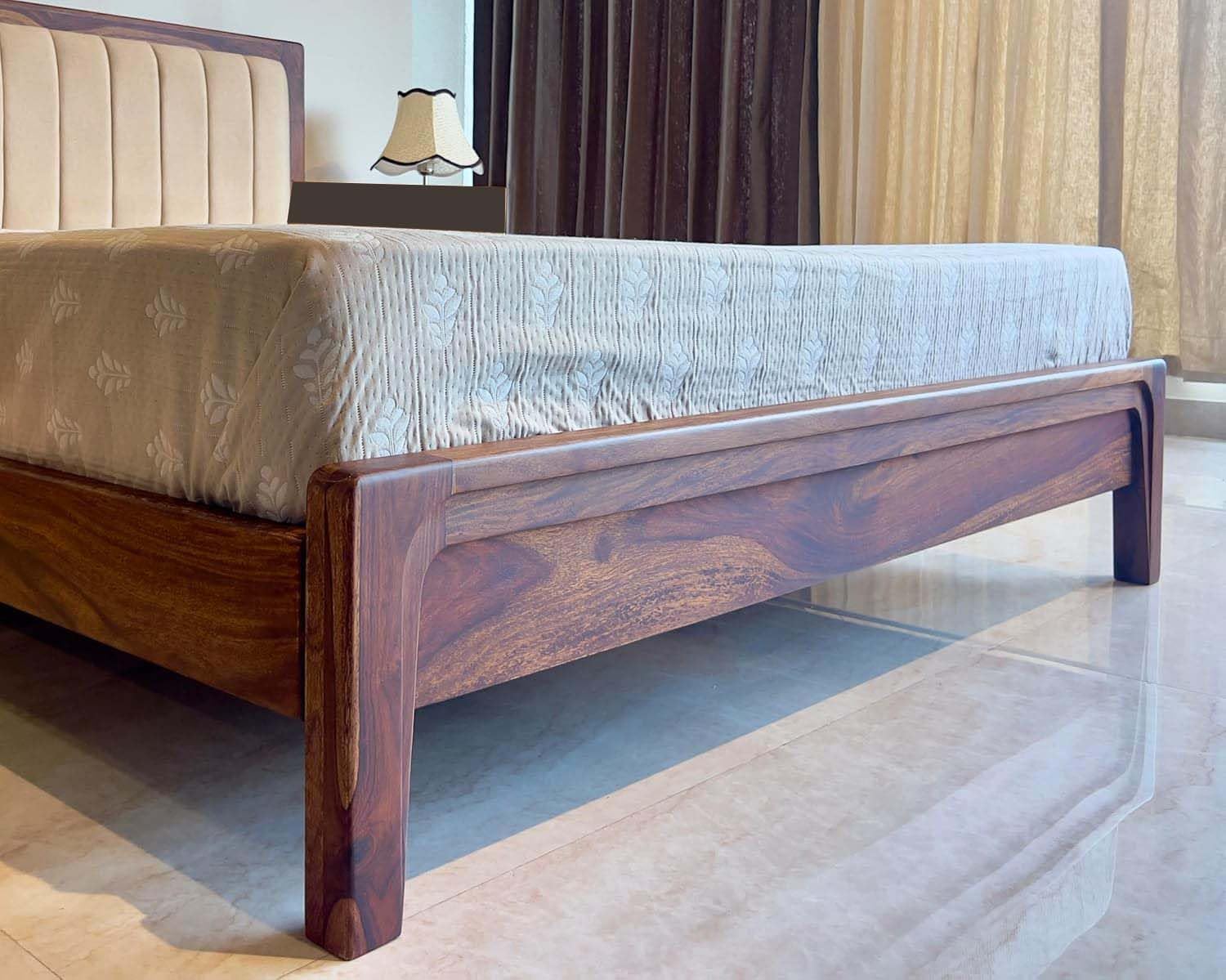Modern Upholstered Platform King Size Bed For Bedroom